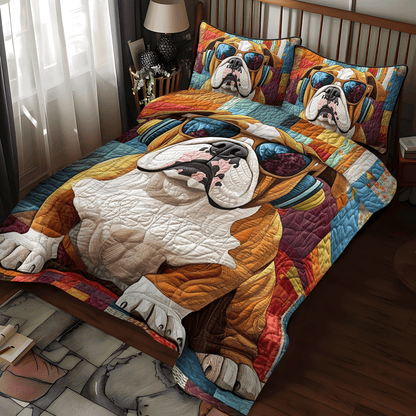 Dapper Bulldog Quilted Bedding Set NCU0DV1679