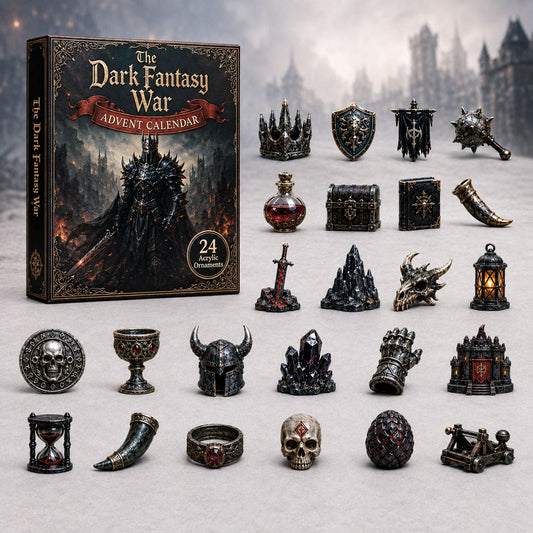 CHRISMAST KICKOFF 40% OFF - Dark Fantasy War Advent Calendar 2026 - 24-Day Festive Countdown, Acrylic Charms Blind Box - Gift For Board Games Lovers AC0TH061