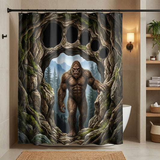 Dark Footprint Shower Curtain NCU0NTV931