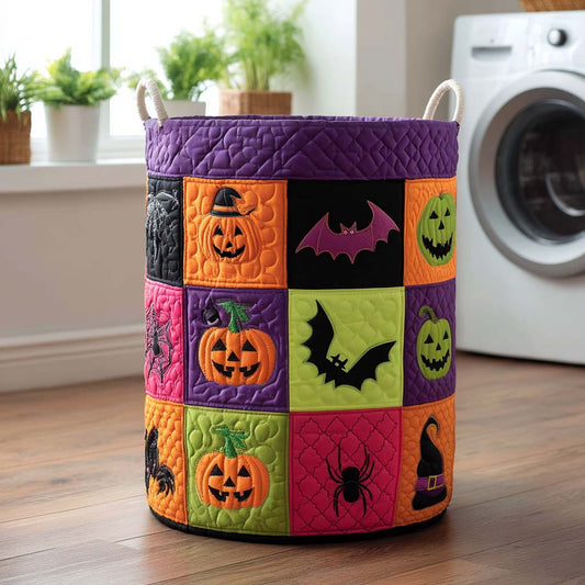Dark Harvest Quilted Laundry Basket NCU0NTD029