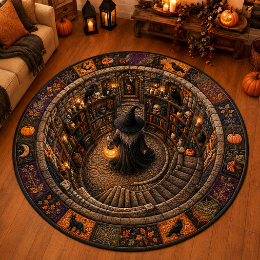 Dark Hollow Quilted Round Mat NCU0NTV1166