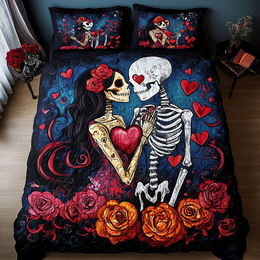 Dark Love Affair 3-Piece Quilted Bedding Set NCU0TL2046