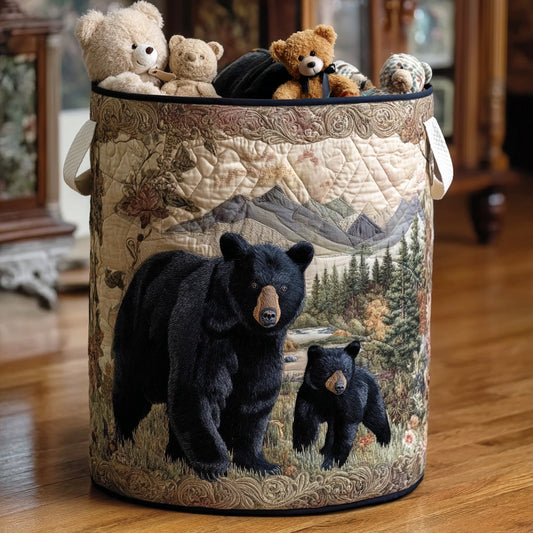 Dark Paws Quilted Laundry Basket NCU0DV794