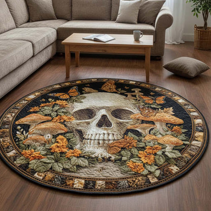 Dark Spores Quilted Round Mat NCU0NNT2591