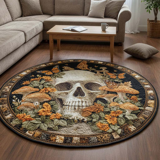 Dark Spores Quilted Round Mat NCU0NNT2591