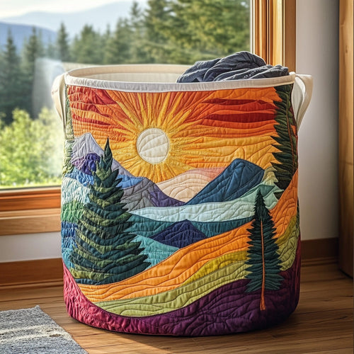 Dawn Glow Quilted Laundry Basket NCU0PVL610
