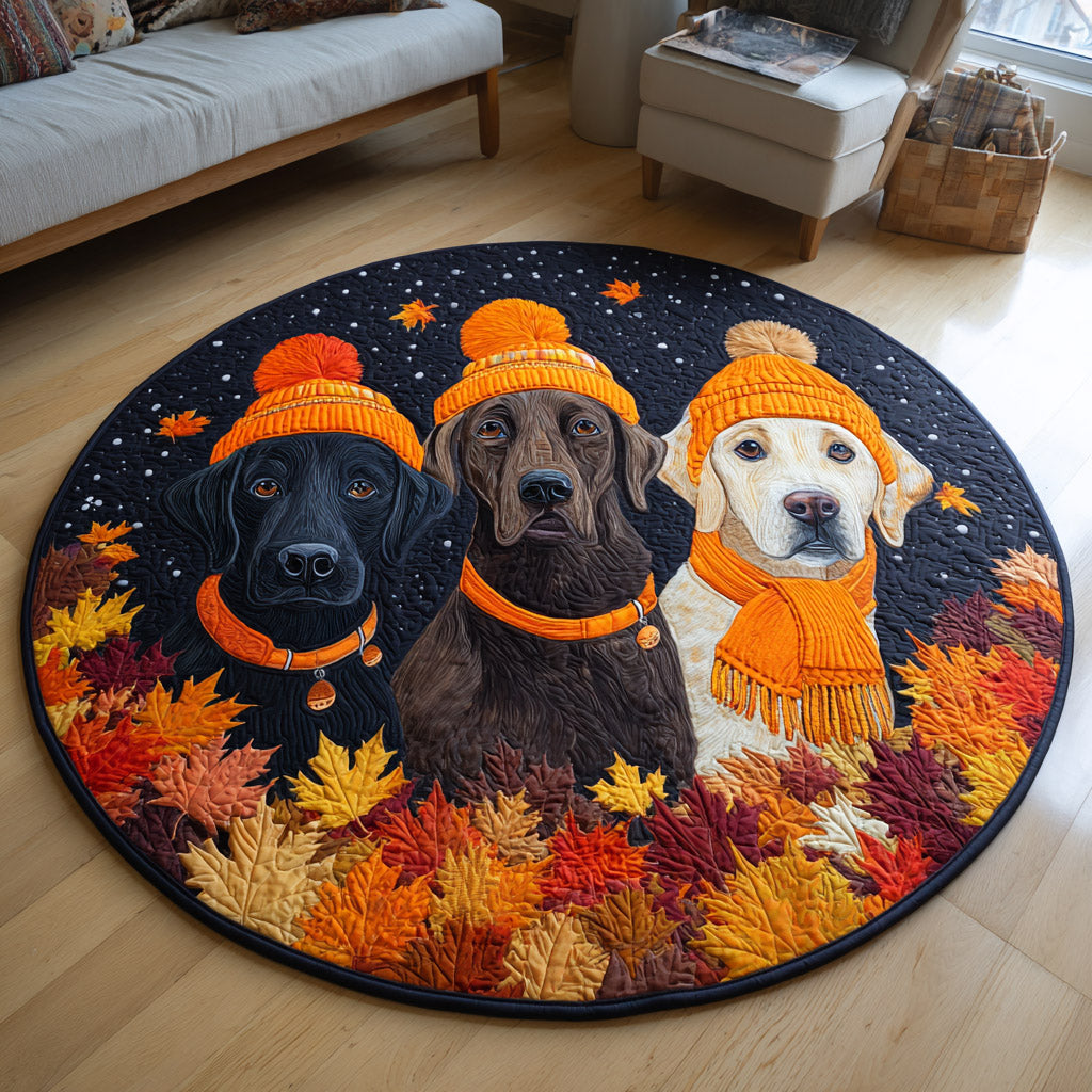 Dawn Labrador Dream Quilted Round Mat NCU0HNH1192