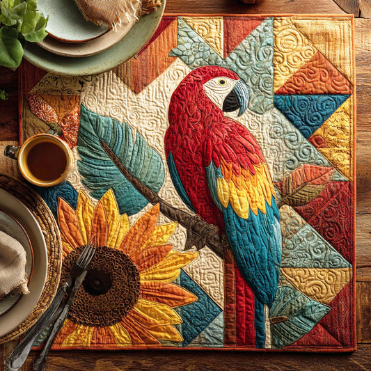 Dawn Parrot Quilted Table Topper NCU0NTD196