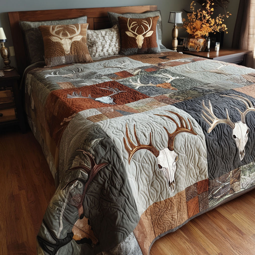 Dawn in the Wild 3-Piece Quilted Bedding Set NCU0PTT1671