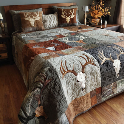 Dawn in the Wild 3-Piece Quilted Bedding Set NCU0PTT1671