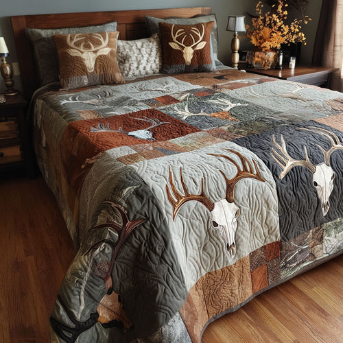Dawn in the Wild 3-Piece Quilted Bedding Set NCU0PTT1671