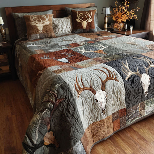 Dawn in the Wild 3-Piece Quilted Bedding Set NCU0PTT1671