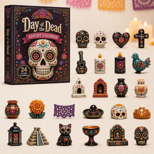 DAY OF THE DEAD KICKOFF 40% OFF - Day of the Dead Advent Calendar 2026 - 24-Day Festive Countdown, Acrylic Charms Blind Box - Gift For Family & Friends AC0TH191
