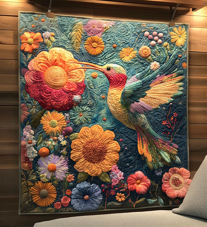 Daylight Hummingbird Quilted Blanket NCU0DV1259