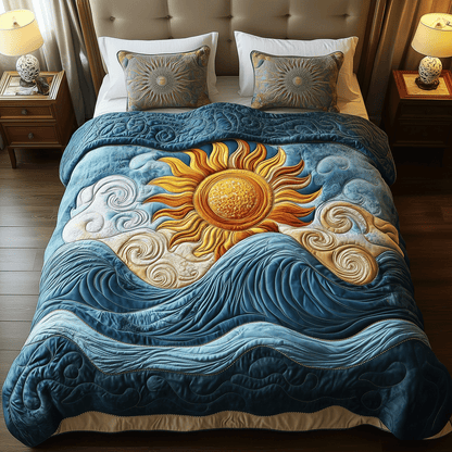 Dazzling Rays 3-Piece Quilted Bedding Set NCU0TH2426