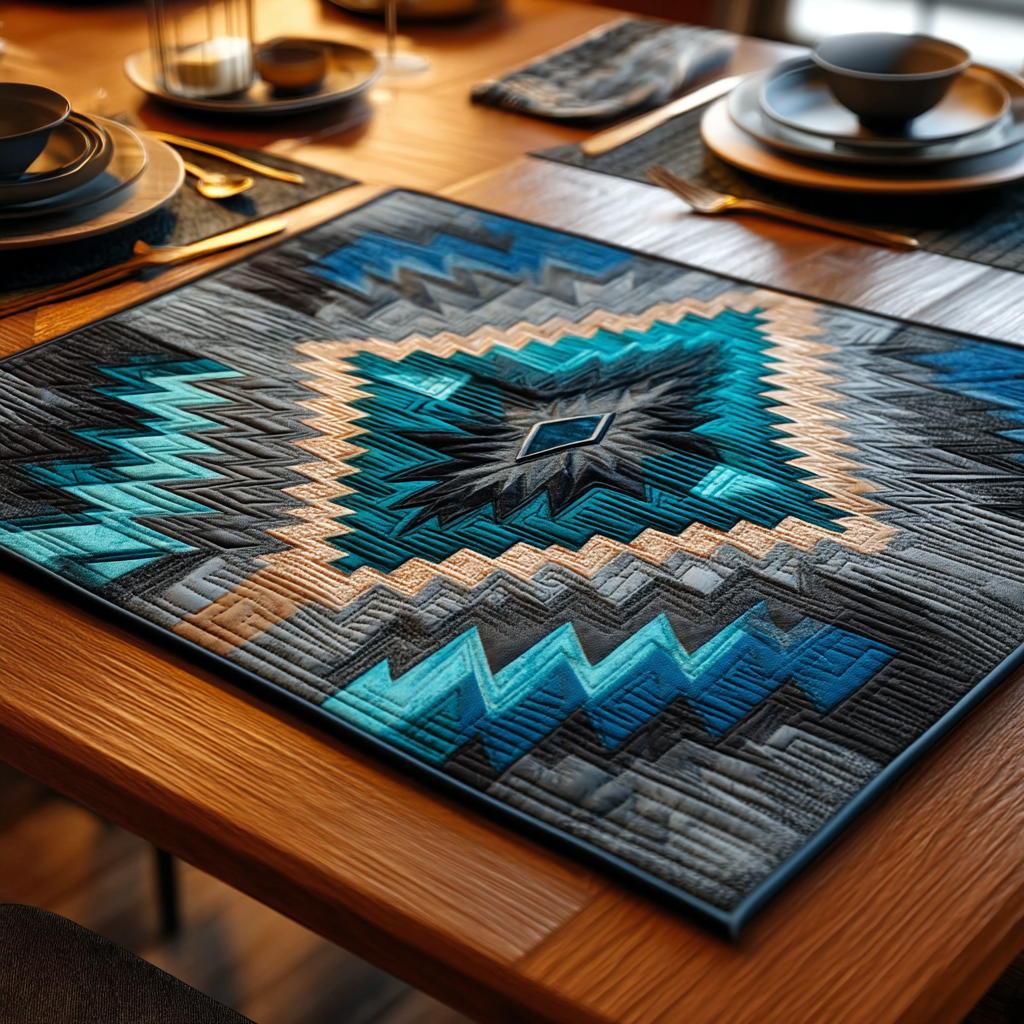 Deep Blue Crayon Quilted Place Mat NCU0NXD1202