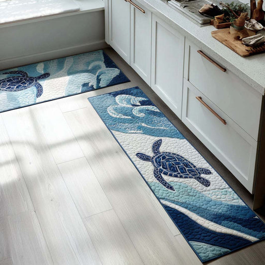 Deep Blue Drift Kitchen Area Rug NCU0PT10164
