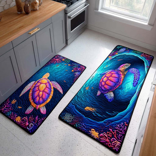 Deep Blue Journey Kitchen Area Rug NCU0TD1437