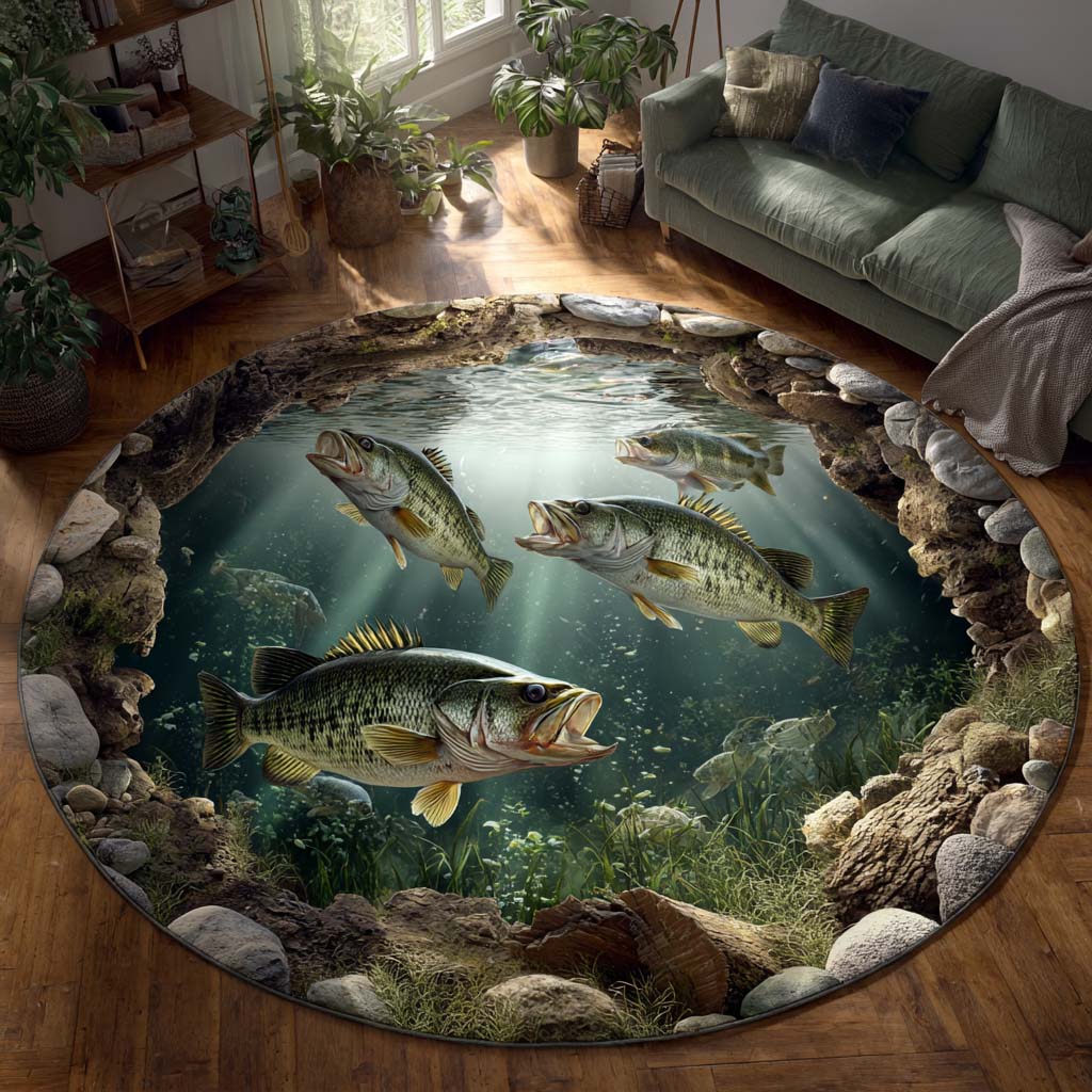 Deep Fishing Round Carpet NCU0HNH986