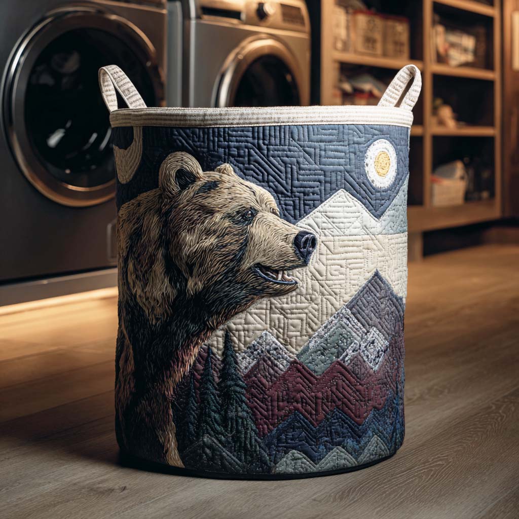 Deep Forest Quilted Laundry Basket NCU0NTD148