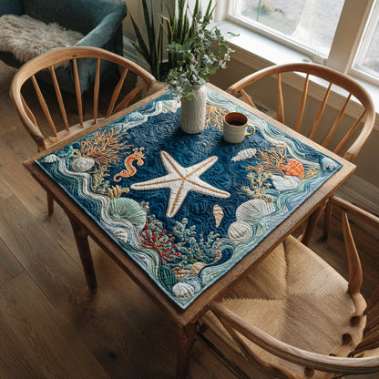 Deep Ocean Life Quilted Table Topper NCU0HNH165