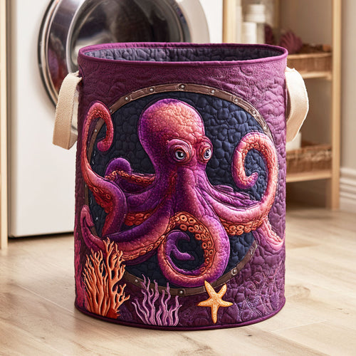 Deep Octopus Quilted Laundry Basket NCU0NTD373