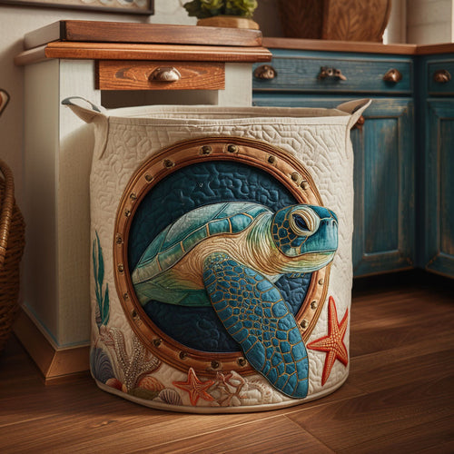 Deep Voyage Quilted Laundry Basket NCU0NTV179