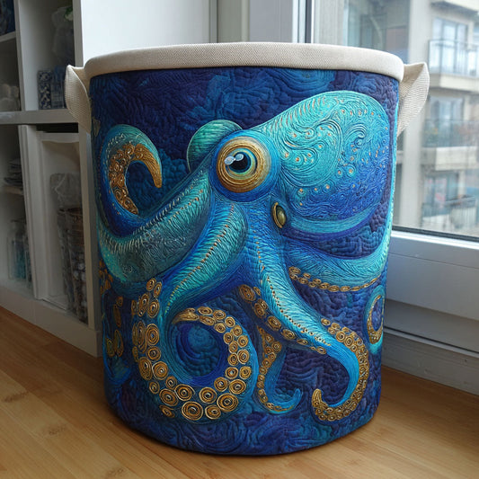 Deepsea Octopus Quilted Laundry Basket NCU0DDK2201