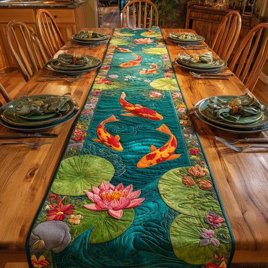 Deepwater Koi Dream Quilted Table Runner NCU0HNH991
