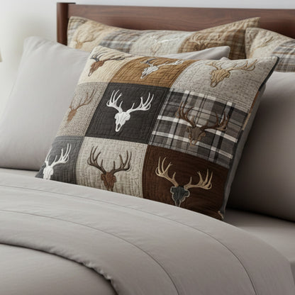 Deer Harmony Quilted Bedding Pillow Case NCU0NNT2782
