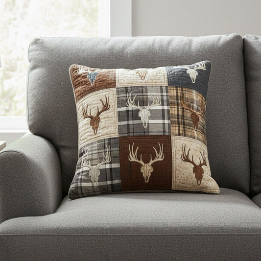 Deer Harmony Quilted Pillow Case NCU0NNT2782