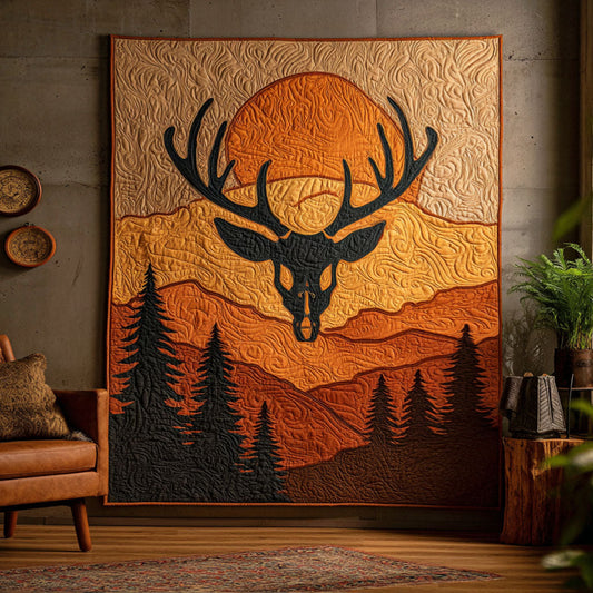 Deer Crossing Quilted Blanket NCU0PTT1680