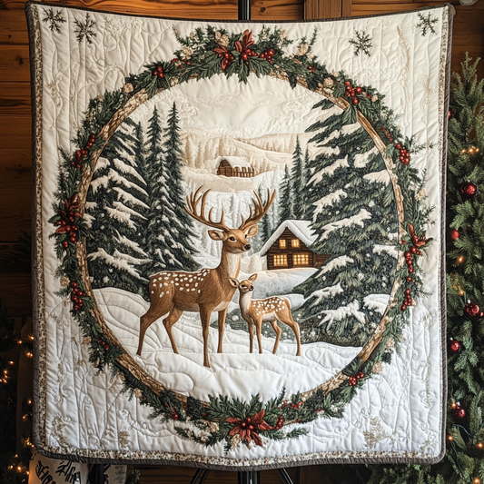 Deer Delight Quilted Blanket NCU0VH551