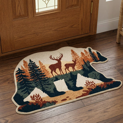 Deer Forest Custom Shape Doormat NCU0NNT3135