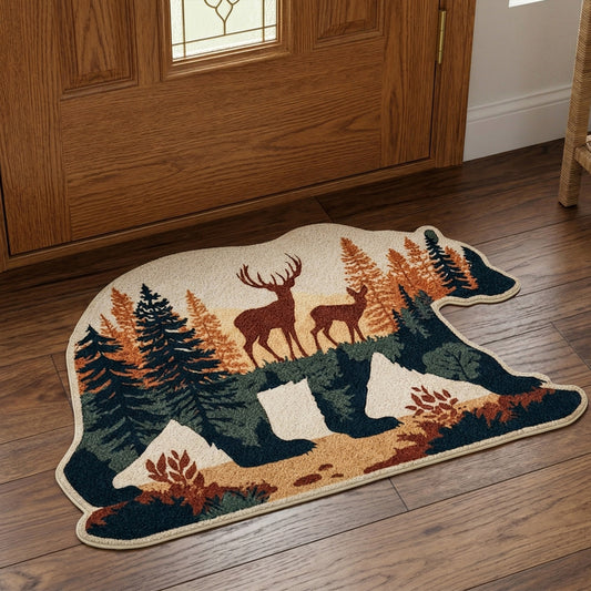 Deer Forest Custom Shape Doormat NCU0NNT3135