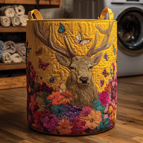 Deer Forest King Quilted Laundry Basket NCU0HNH436