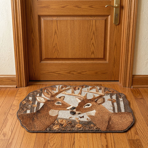 Deer Harmony Custom Shape Doormat NCU0NNT3085