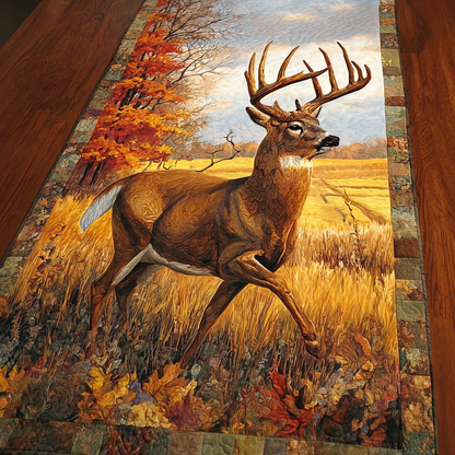 Deer Harmony Quilted Table Runner NCU0DDK1444
