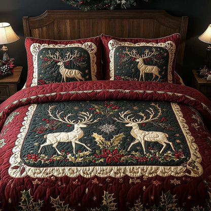 Deer Haven 3-Piece Quilted Bedding Set NCU0NNL096