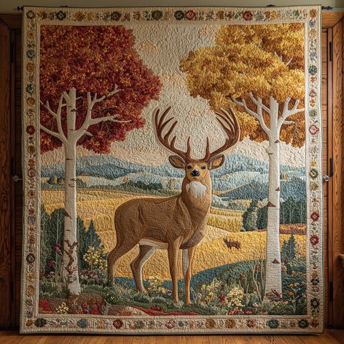 Deer Haven Quilted Blanket NCU0DDK1354