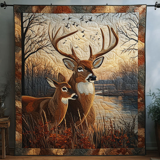 Deer Haven Quilted Blanket NCU0DDK2226