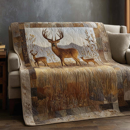 Deer Leaf Quilted Blanket NCU0NNT2153