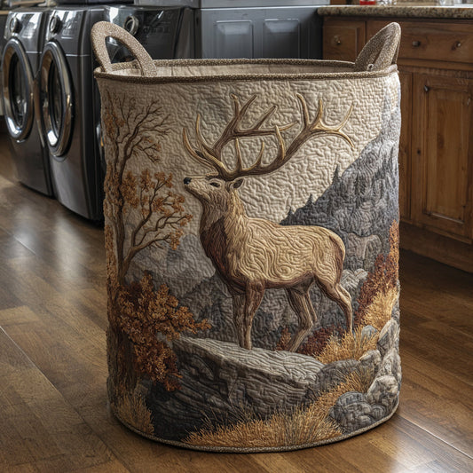 Deer Mountain Peak Quilted Laundry Basket NCU0HNH438