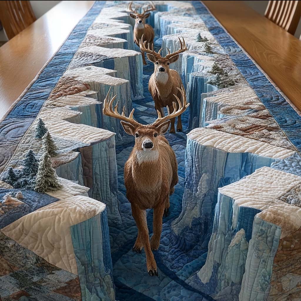 Deer Realm Quilted Table Runner NCU0NNL083