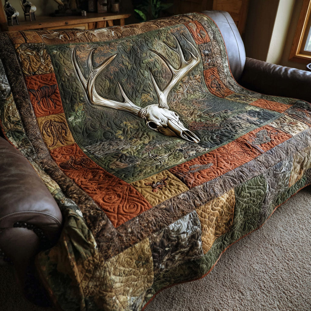 Deer of Dawn Quilted Blanket NCU0PTT1966
