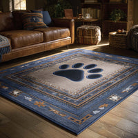 Denim Paw Area Rug NCU0NXD1278