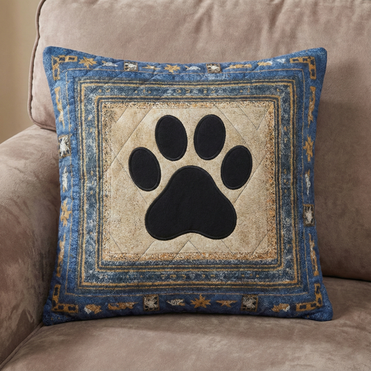 Denim Paw Quilted Pillow Case NCU0NXD1278