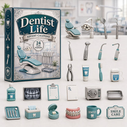 CHRISTMAS KICKOFF 40% OFF - Dentist Life Advent Calendar 2026 - 24-Day Festive Countdown, Acrylic Charms Blind Box - Gift For Job Lovers AC0HA228