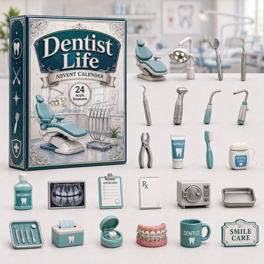 CHRISTMAS KICKOFF 40% OFF - Dentist Life Advent Calendar 2026 - 24-Day Festive Countdown, Acrylic Charms Blind Box - Gift For Job Lovers AC0HA228