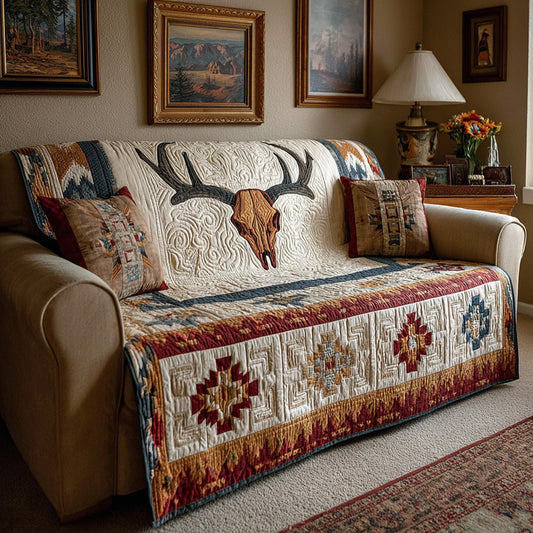 Desert Antler Patch Quilted Blanket NCU0LDH868